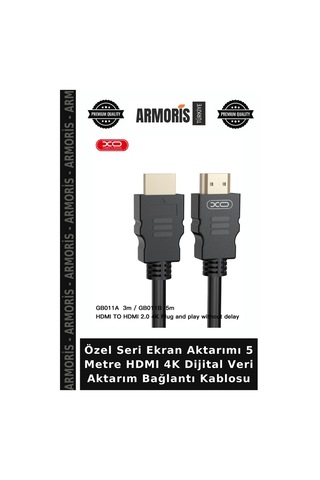 Özel Seri Ekran Aktarımı 5 Metre Hdmı 4k Dijital Veri Aktarım Bağlantı Kablosu