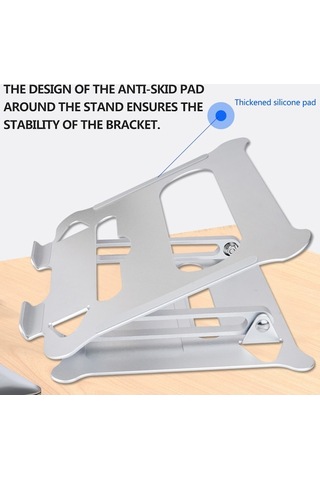Pazly Alüminyum Dizüstü Bilgisayar Standı Toptan, Katlanabilir Bilgisayar Destek, Boyun Omurga Koruyucu Stand