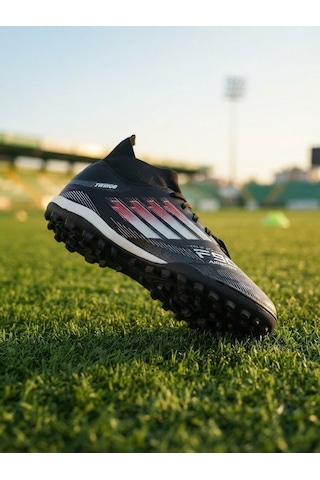 Mugesporgiyim Twıngo F90 Profesyonel Çoraplı Halı Saha Ve Çim Saha Kramponu Siyah