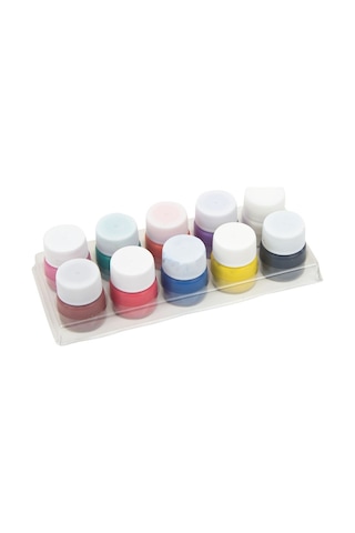 Guaj Boya 10 Renkli Şişe 20 Ml Fixpoint P-6874 Çok Renkli
