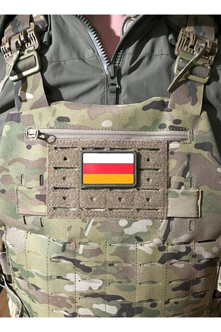 Tactochno Pvc Şerit "osetya Bayrağı" Zeytin Yeşili Fonlu 197879485