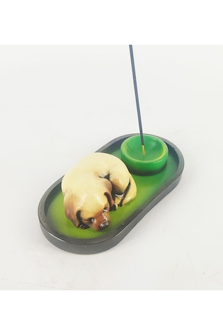Uyuyan Köpek Çubuk Tütsülük Ve Tealight Kahve