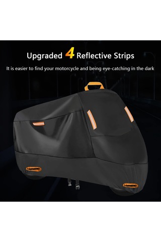 Suntek 210D Motosiklet Örtüsü Rüzgar Geçirmez Tokalar 2XL