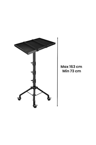 Lastvoice Lp-22l Tekerlekli Ayarlanabilir Yüksek Kaliteli Notebook Laptop Standı Sehpası 73-163 Cm