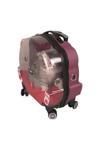 Lepus Wheel Bag Tekerlekli Kedi Ve Köpek Taşıma Çantası Pembe 42x44x23 Cm