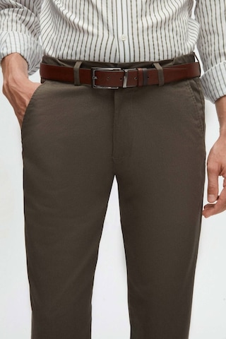 Ds Damat  2HCC3ORT20001 Slim Fit Haki Armürlü Yan Beli Lastikli Esnek Likralı Yandan Cepli Chino Pantolon Haki