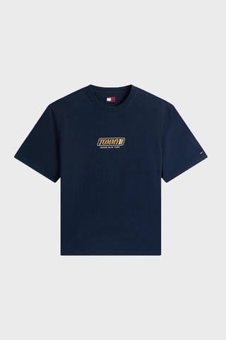 Tommy Jeans Logolu Pamuklu Regular Fit Bisiklet Yaka T Shirt Erkek T Shirt Dm0dm22546 C1g Lacivert