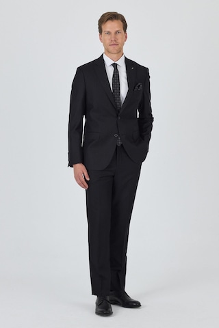 İmza Düz Filafil Mono Yaka Tam Astar 6 Drop Comfort Fit Takım Elbise 1001250170 Siyah