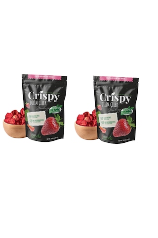 Dondurularak Kurutulmuş Çilek Dilimleri 20 Gram 2'li Paket