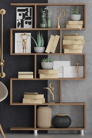 Decormet Nilüfer Kitaplık Ceviz Ceviz