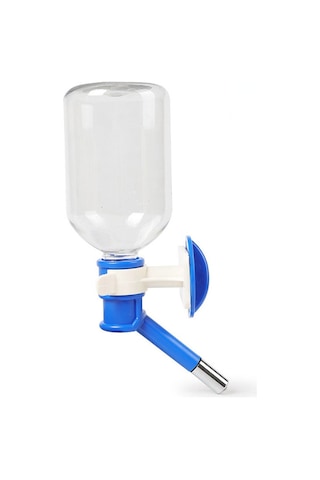 Geekyou Kedi Köpek Kafes Su Fıçısi - Damlacık Yok, Yükseklik Ayarlanabilir, Mavi 500ml