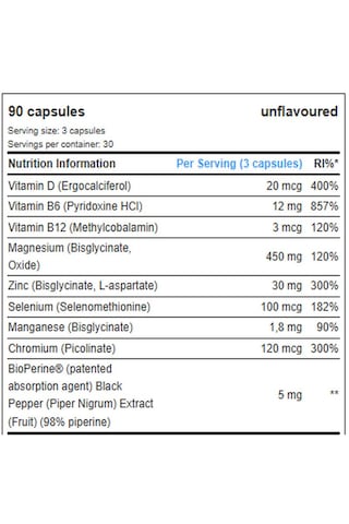 Mutant Zm8+ Zma Zinc Magnesium Bisglycinate Selenium 90 Caps