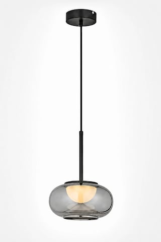 Modern Premium Tekli Füme Cam 3 Renkli Ledli Sarkıt Avizesi Salon Mutfak Şık Modelleri 26w Siyah