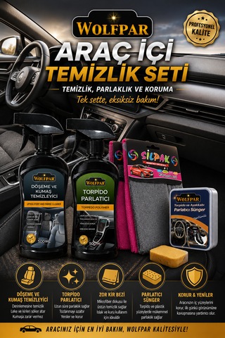 Araç İçi Temizlik Seti Döşeme, Torpido Ve İç Mekan Bakım Seti 1