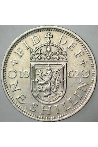 Birleşik Krallık 1 Şilin 1962 Kraliçe Iı. Elizabeth 23 Mm. İngiltere.