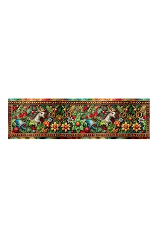 Yılbaşı Temalı Dijital Baskılı Runner Örtüsü Christmas 40x140 Cm Yılbası1