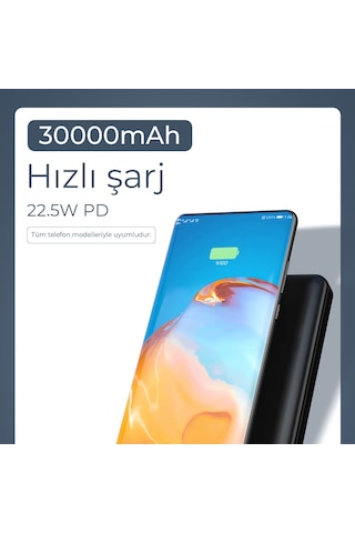Woyax By Deji Powerbank 30000 mAh 22.5 W Taşınabilir Hızlı Şarj Cihazı﻿﻿