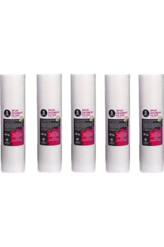 Su Arıtma Cihazı Filtresi 5 Mikron 10"inç Sediment Spun Filtre 5 Adet