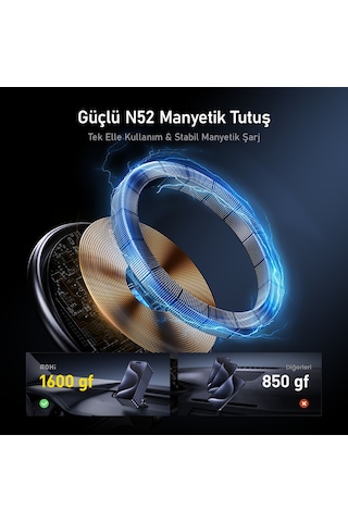 Aohi Superauto 45w Araç İçi Şarjı, 15w Şarj Aleti, Katlanır Telefon Tutucu