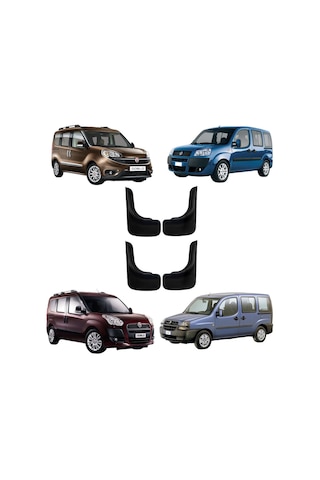 Fiat Doblo Araçlara Uyumlu 4 lü Ön-Arka Paçalık Tozluk Çamurluk U0DBLX001YD