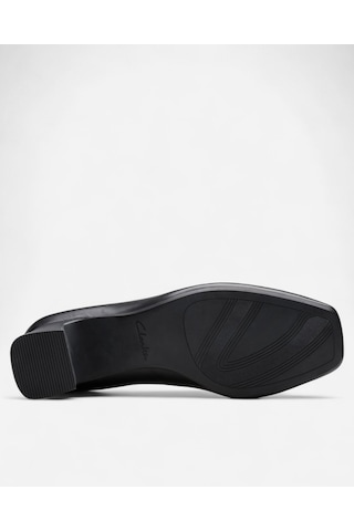 Clarks Fernie Court Black Leather, M 3 Kadın Siyah Topuklu Ayakkabı 26183032 siyah