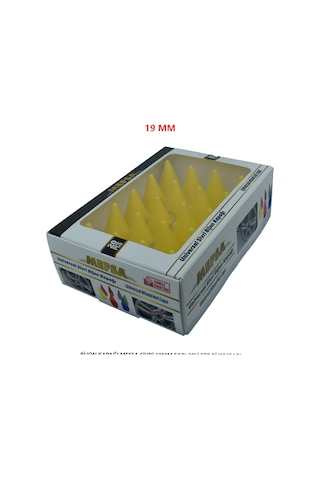 Bijon Kapağı Sivri 19 Mm Sarı 20 Li Set