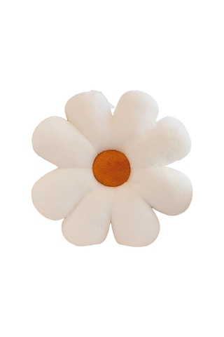 Tenfowee 40x40 Cm Kahverengi-beyaz Renkli Çiçek Desenli Dekoratif Yastık, Konforlu Ve Dayanıklı Ev Dekoru Aksesuarı