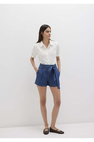 Mavi - Kemer Detaylı Denim Şort 1410214-86971 Mavi