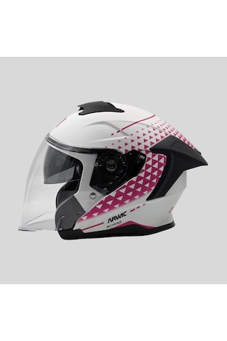 Arwic AR836 Skystar Yarım Ece-R 22.06 Motosiklet Kaskı Pembe