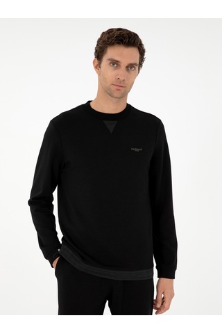 Siyah Regular Fit Sweatshirt