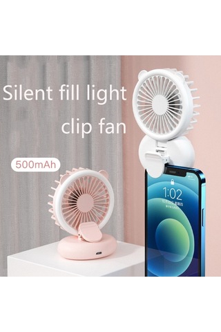 Cbtx D11 Dolgu Işık Klipsi Katlanır Mini Usb Masaüstü Fan