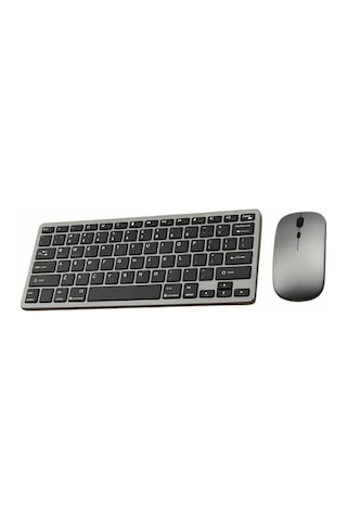 Hubrendy Kablosuz Bluetooth Klavye Mouse Seti Şarjlı Tablet Laptop Uyumlu