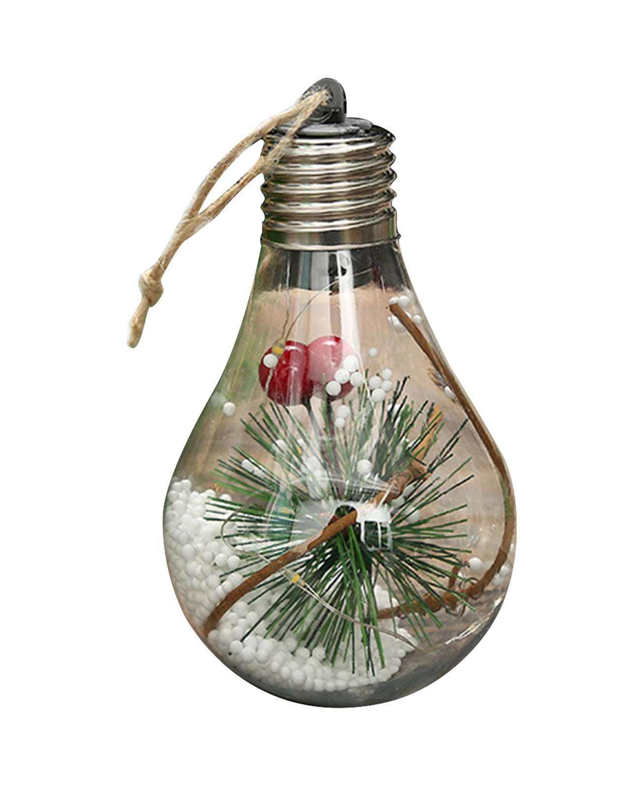 Youmex Led Işıklı Şeffaf Noel Topu, Pet Malzeme Noel Ağacı Süsü, Ev-ofis Dekorasyonu,  Seçeneği