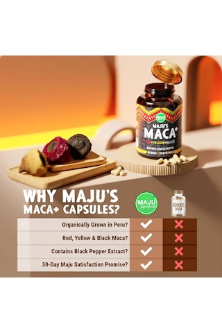 Maju Superfoods Maca Kökü Kapsülleri 120 Kapsül