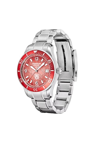 Montblanc Iced Sea Automatic Date 0 Oxygen Limitli Üretim 38 Mm O Kırmızı