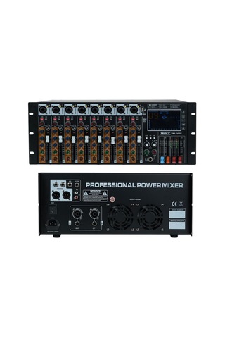 Midex Mx-2400u Rack Tipi Power Mikser 2x600w 8 Kanal Usb-bt Amfili Mixer Efektli