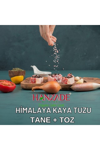 Hanzade Bitkisel Pembe Himalaya Tuzu Toz ve Tane 2 x 1 KG