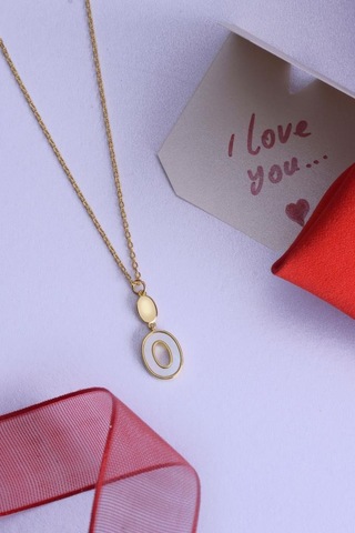 Innuendo Jewelry 925 Ayar Gümüş O Kolye Altın