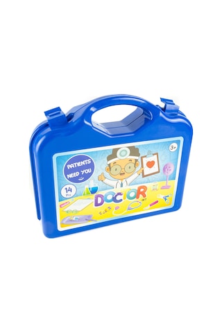 Doktor Diş Seti Oyuncak 10 Parça Çantalı Set Mavi
