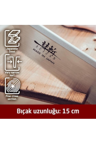 Suizan 2600 Dozuki Dovetail Çokyönlü Japon Ahşap Kesim Testeresi 15 Cm