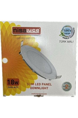 Nisaluce 18w Sıva Altı Yuvarlak Led Panel 6500k Diğer