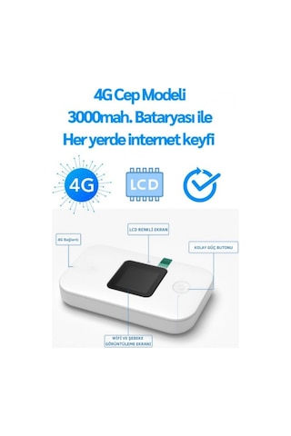 4g/5g A8-e Mobil Sim Kartlı Wifi Router 300mbps Kablosuz 3000mah Taşınabilir Hotspot Cep Modem