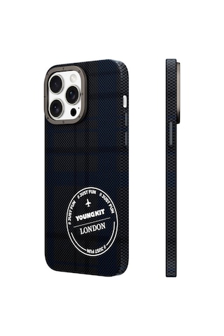 Youngkit Apple Uyumlu iPhone 15 Pro Max Gezhi Arka Koruma Kılıf - Kahverengi Kahverengi