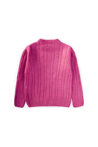 Cigit Saç Örgülü Kazak 1-8 Yaş Erguvan Koyu Pembe