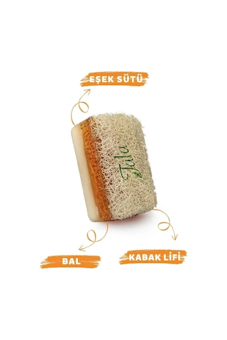 Tala %100 El Yapımı Doğal Kabak Lifli Ballı Eşek Sütü Sabunu 2'li Paket 120 Gr.x 2 Adet 585848382-2 Eşek Sütü