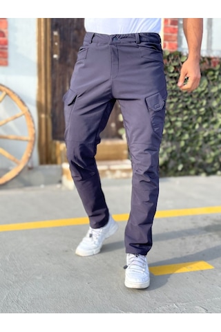 Camp Scoutland Camp591 Outdoor Softshell Su Ve Rüzgara Dayanıklı içi Polarlı Kışlık Erkek Lacivert Taktik Pantolon Lacivert