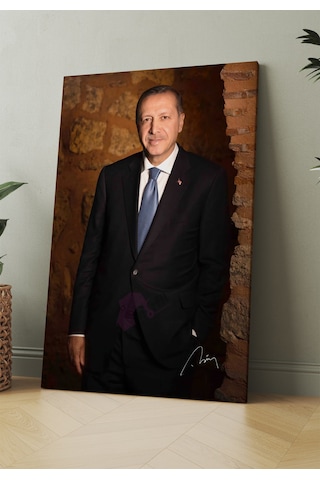 Recep Tayyip Erdoğan Başkan Erdoğan RTE Kanvas Tablo (7 Farklı Ölçü) 50 x 70