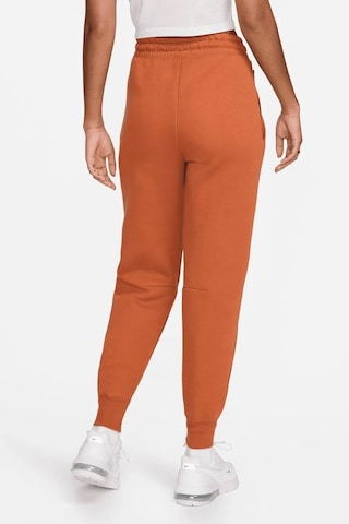 Nike Sportswear Tech Fleece Standart Fit Mid Rise Jogger Kadın Eşofman Altı Turuncu Turuncu