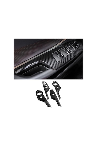 Besthome1 Toyota C-hr 2016-2021 Karbon Fiber Pencere Kaplaması - Kolay Kurulumlu Dekoratif Aksesuar