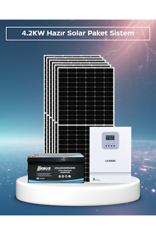 4.2kw Hazır Solar Paket 24v Mppt Akıllı İnverter Off-grid Sistem